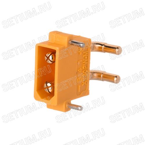 Разъем силовой XT30, 2 контакта, штекер на плату угловой XT30PW30-M.G.Y