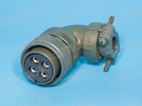 Разъём Amphenol серии MS 4 контакта, гнездо на кабель, прямой угол Разъём Amphenol серии MS 4 контакта, гнездо на кабель, прямой угол MS3108E-22-22S