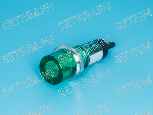 Лампа неоновая 220 В с резистором, d 12 мм, зеленая фото 4