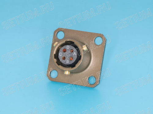 Разъём Amphenol серии 62IN 4 контакта, гнездо на блок Разъём Amphenol серии 62IN 4 контакта, гнездо на блок 62IN-12E-8-4S