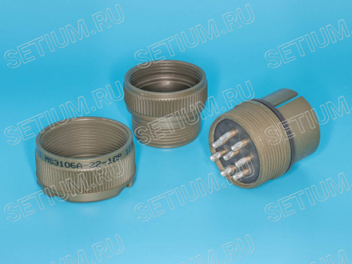 Разъём Amphenol серии MS  8 контактов, вилка на кабель MS3106A-22-18P фото 2