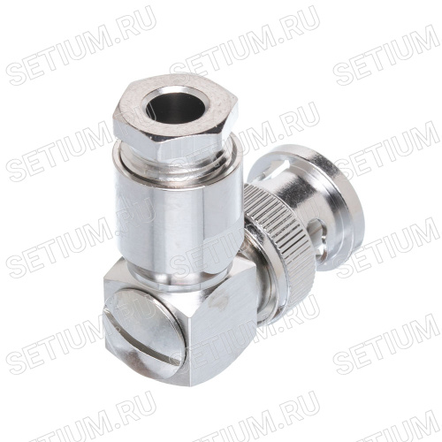 Разъем BNC штекер на кабель RG-58, угловой, пайка BNC-LS58P фото 2