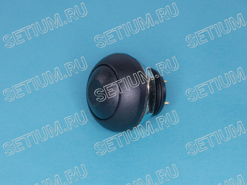 Кнопка круглая 12мм 125В 0,125А без фиксации, герметичная IP67, черная фото 6