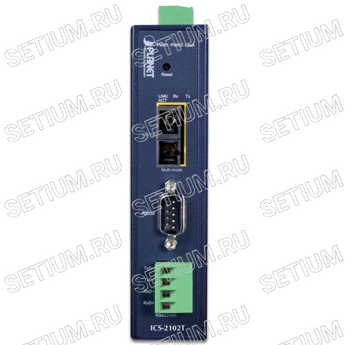 ICS-2102T Промышленный сервер последовательных устройств 1 порт RS232/RS422/RS485 + 1 порт Duplex SC фото 2