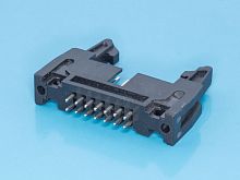 Разъем IDC 2х7 вилка на плату, шаг 2.54мм, с защелками SCM-14