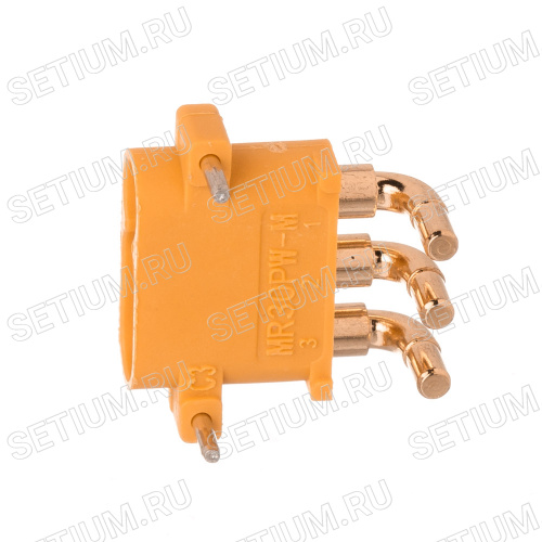 Разъем силовой MR30, 3 контакта, штекер на плату угловой фото 3 Разъем силовой MR30, 3 контакта, штекер на плату угловой MR30PW30-M.G.Y фото 3