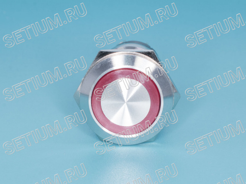 Кнопка управления герметичная, с подсветкой, без фиксации, d 22 мм, 2НР+2НЗ, красная фото 3