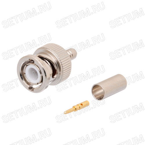 Разъем BNC Amphenol, вилка на кабель RG-58U, обжим 000-36775