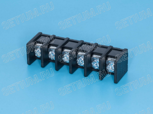 Клеммник винтовой на плату, 6 контактов, шаг 8.25 мм