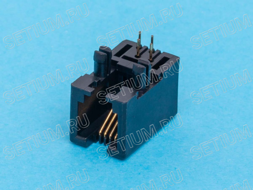 Разъем RJ-10 на плату, 4P4C, тип 4/1 Разъем RJ-10 на плату, 4P4C, тип 4/1 TJ4-4P4C