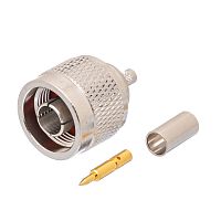 Разъем N Amphenol, вилка на кабель RG-58, обжим 082-5375-RFX
