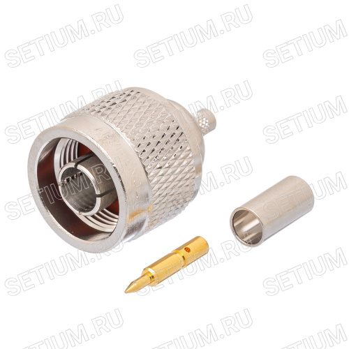 Разъем N Amphenol, вилка на кабель RG-58, обжим 082-5375-RFX