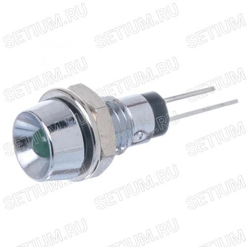 Светодиод в корпусе, зеленый, 12В, 12.0mcd