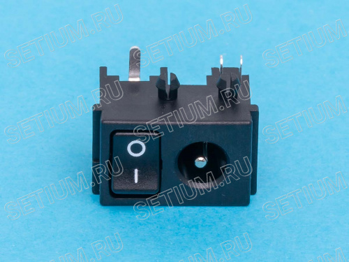 Разъем питания штыревой 2,1мм, вилка на плату с выключателем фото 4 Разъем питания штыревой 2,1мм, вилка на плату с выключателем DJK-30A фото 4