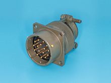 Разъём Amphenol серии 62IN 16 контактов, вилка на кабель, наружный байонет, крепление на панель 62IN-10E-20-16P