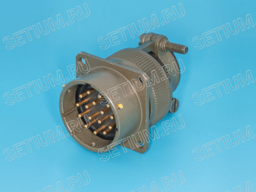 Разъём Amphenol серии 62IN 16 контактов, вилка на кабель, наружный байонет, крепление на панель 62IN-10E-20-16P