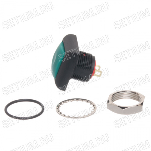 Кнопка квадратная 17.5/12мм 125В без фиксации, герметичная IP67, зелёная фото 2 Кнопка квадратная 17.5/12мм 125В без фиксации, герметичная IP67, зелёная PSW-8-E фото 2