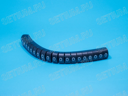 Маркер цифра 0 d=5,2-10мм, черный, упак.20 шт. EC-3-0 фото 5