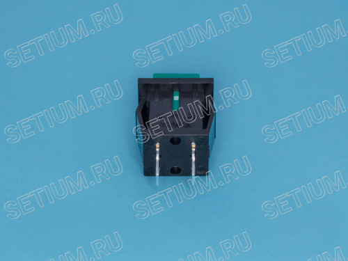 Кнопка 15х15 крепление защелка без фиксации, НР контакт, зеленая фото 3 Кнопка 15х15 крепление защелка без фиксации, НР контакт, зеленая PSW-9AG фото 3