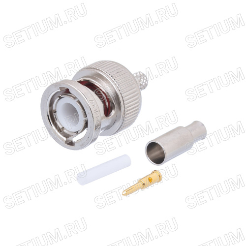 Разъем BNC Amphenol, вилка на кабель RG-174U, обжим Разъем BNC Amphenol, вилка на кабель RG-174U, обжим 31-315-RFX