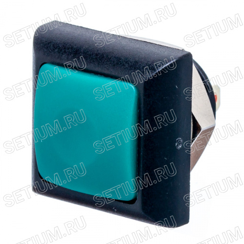 Кнопка квадратная 17.5/12мм 125В без фиксации, герметичная IP67, зелёная Кнопка квадратная 17.5/12мм 125В без фиксации, герметичная IP67, зелёная PSW-8-E