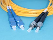 13-DHS1F08-2M/9/125 SC/PC-FC/PC 3.0 mm Duplex PVC SC-FC патч-корд одномодовый, 2м (Duplex)