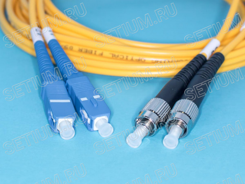 SC-FC патч-корд одномодовый, 3м (Duplex) фото 3 13-DHS1F08-3M/9/125 SC/PC - FC/PC 3.0 mm Duplex PV SC-FC патч-корд одномодовый, 3м (Duplex) фото 3