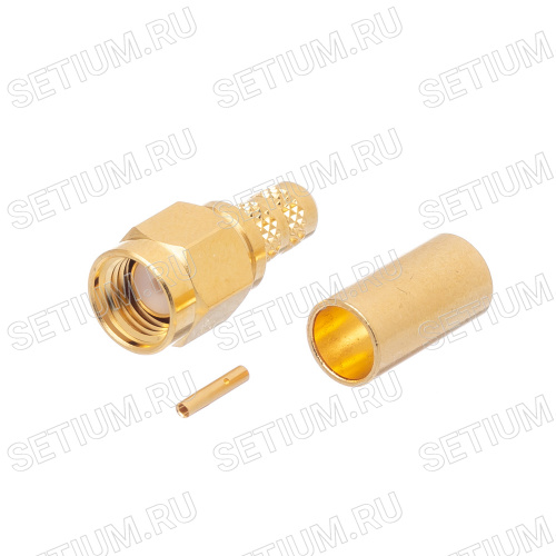 Разъем RP-SMA Amphenol, розетка на кабель RG-58, обжим 132113RP