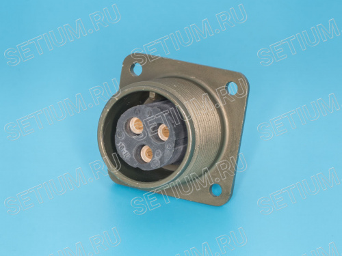 Разъём Amphenol серии MS  3 контакта, гнездо на блок MS3102E-16-10S