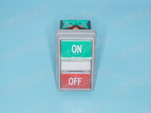 Кнопка управления двойная, без фиксации, 58х36 мм, НЗ/НР, зеленая/красная фото 4
