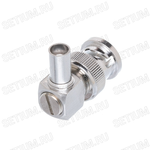 Разъем BNC штекер на кабель RG-58, угловой, обжим BNC-LC58P фото 3