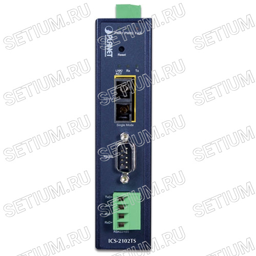 ICS-2102TS Промышленный сервер последовательных устройств 1 порт RS232/RS422/RS485 + 1 порт Duplex SC (30км) фото 2
