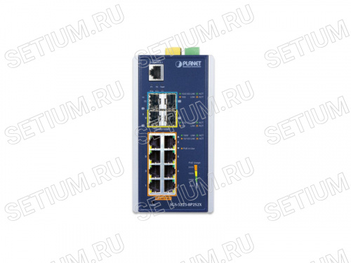 Промышленный управляемый L3 коммутатор 8 портов 1Гб/с PoE + 2 слота SFP 2.5Гб/с + 2 слота SFP 10Гб/с фото 4