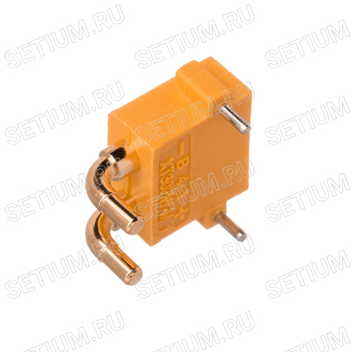 Разъем силовой XT30, 2 контакта, штекер на плату угловой XT30PW30-M.G.Y фото 2