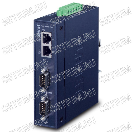 ICS-2200T Промышленный сервер последовательных устройств 2 порта RS232/RS422/RS485 + 2 порта 100Мбит/с