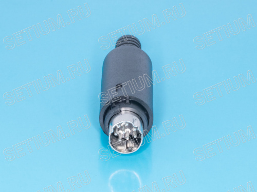 Вилка mini DIN 8 контактов на кабель MDN-8M фото 5