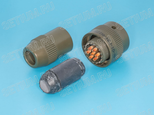 Разъём Amphenol серии 62IN  7 контактов, вилка на кабель 62IN-16J-10-7P фото 2