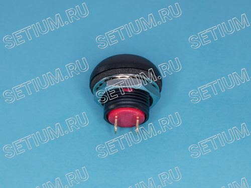 Кнопка круглая 12мм 125В 0,125А без фиксации, герметичная IP67, черная фото 3