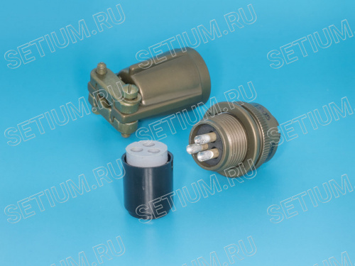 Разъём Amphenol серии MS  3 контакта, вилка на кабель MS3106E-10SL-3P фото 2