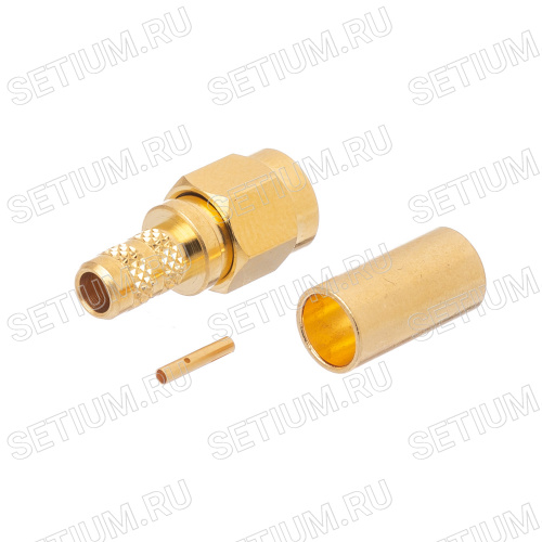 Разъем RP-SMA Amphenol, розетка на кабель RG-58, обжим 132113RP фото 2