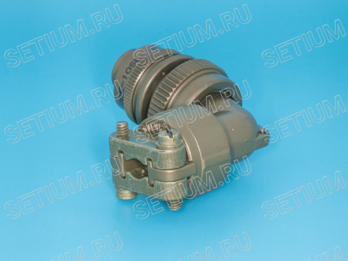 Разъём Amphenol серии MS  3 контакта, гнездо на кабель, прямой угол MS3108E-10SL-3S фото 3