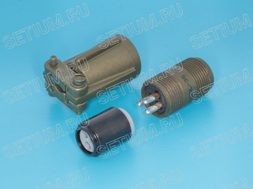 Разъём Amphenol серии MS  3 контакта, гнездо на кабель, наружная резьба MS3101E-10SL-3S фото 3