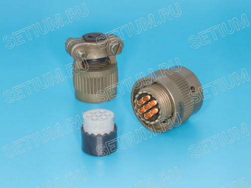 Разъём Amphenol серии 62IN  7 контактов, вилка на кабель 62IN-16F-10-7P фото 2