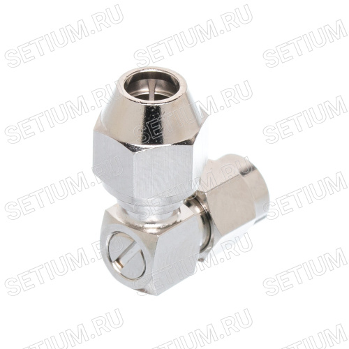 Разъем SMA штекер на кабель RG-58, угловой, пайка SMA-LS58P фото 3