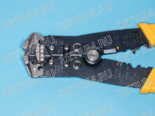 Инструмент для зачистки проводов и обжима клемм, d 0,5-3,2 мм KST-731A фото 3