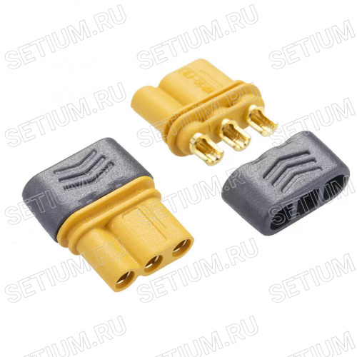 Разъем силовой MR30, 3 контакта, розетка на кабель с кожухом Разъем силовой MR30, 3 контакта, розетка на кабель с кожухом MR30-FB.G.Y