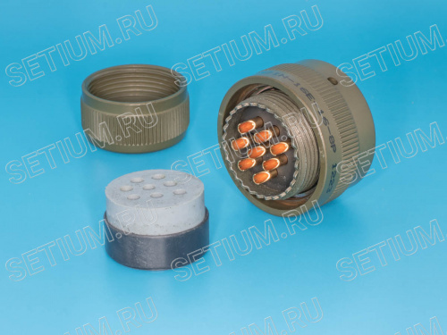 Разъём Amphenol серии 62IN  8 контактов, вилка на кабель 62IN-16E-16-8P фото 3