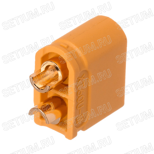 Разъем силовой XT60, 2 контакта, штекер на кабель XT60U-M.G.Y фото 2