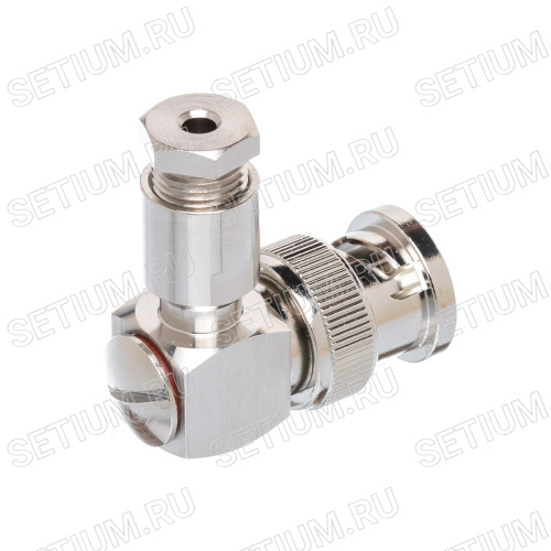 Разъем BNC штекер на кабель RG-174U, угловой, пайка BNC-LS174P фото 2