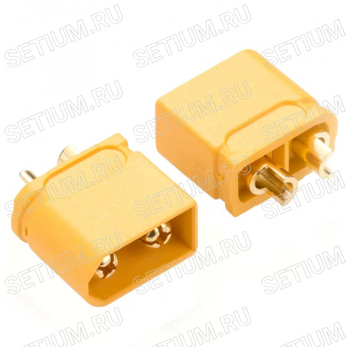 Разъем силовой XT60, 2 контакта, штекер на кабель Разъем силовой XT60, 2 контакта, штекер на кабель XT60U-M.G.Y
